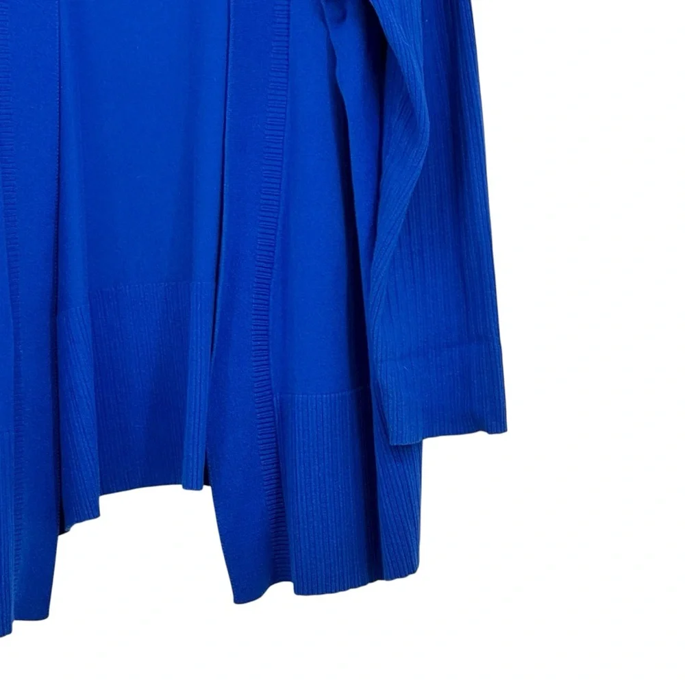 Coldwater Creek 1X (18) Blue Cotton/Nylon/Spandex Open Front Cardigan Sweater
